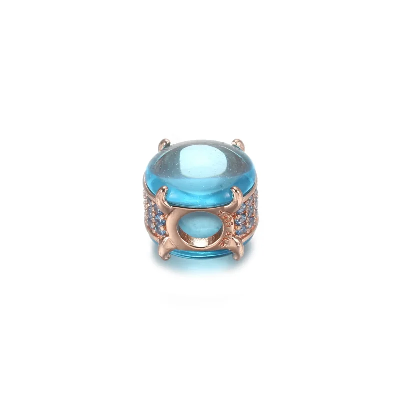 (kép) PANDORA ovális kék cabochon charm - 789309C01 - Megtekintés 3
