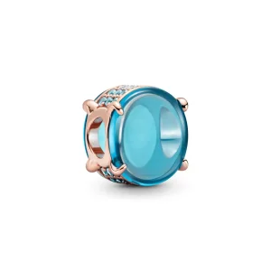 (kép) PANDORA ovális kék cabochon charm - 789309C01