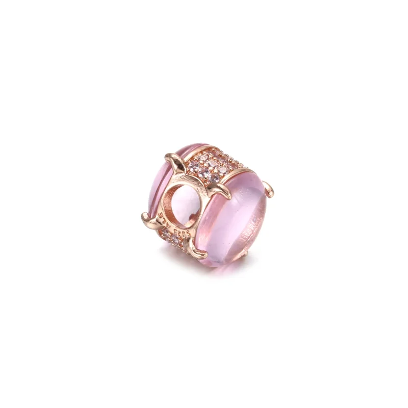 (kép) PANDORA ovális rózsaszín cabochon charm - 789309C02 - Megtekintés 4