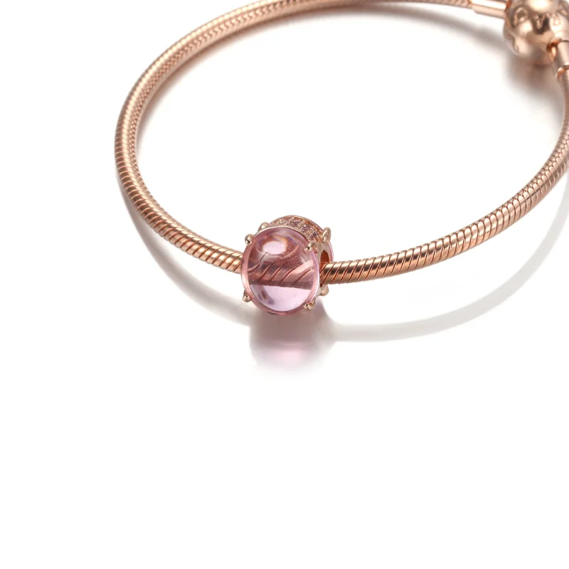 (kép) PANDORA ovális rózsaszín cabochon charm - 789309C02 - Megtekintés 5