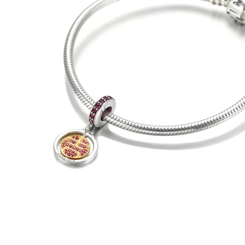 (kép) PANDORA Spinning Lucky Függő Charm - 769282C01 - Megtekintés 5