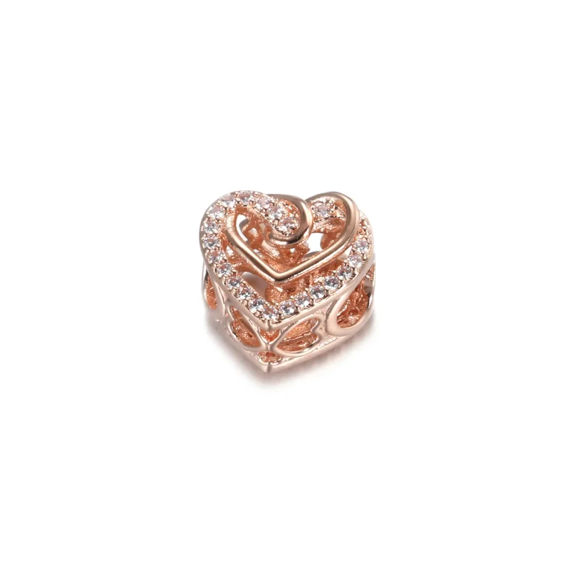 (kép) PANDORA szikrázó összefonódó szívek charm - 789270C01 - Megtekintés 4