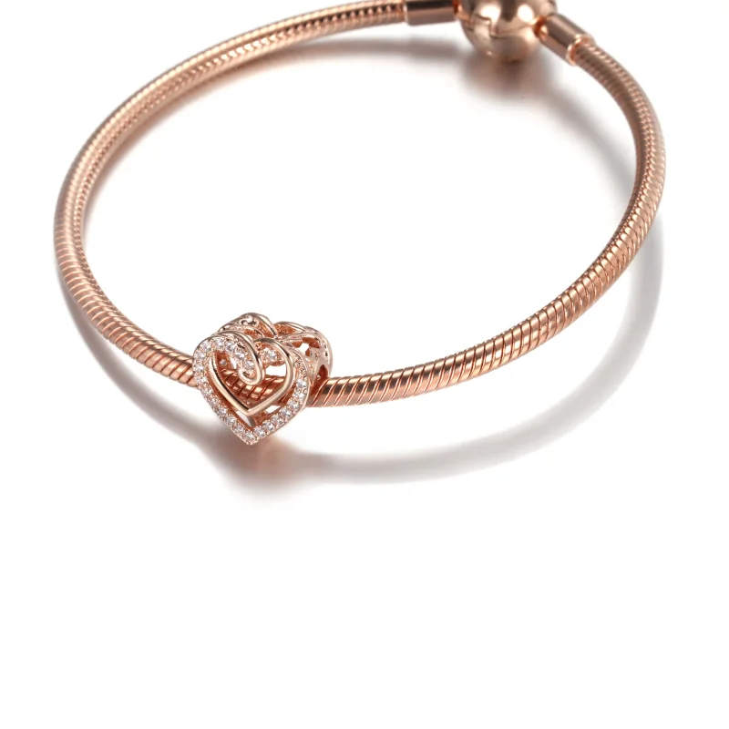 (kép) PANDORA szikrázó összefonódó szívek charm - 789270C01 - Megtekintés 5