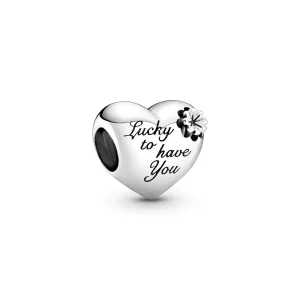 PANDORA Szív és lóhere charm 799364C00 (kép) PANDORA Szív és lóhere charm 799364C00