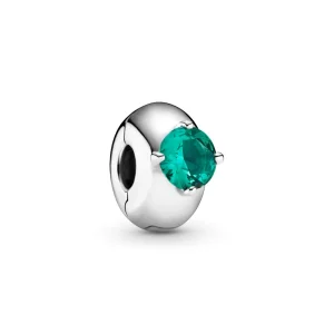 (kép) PANDORA zöld soliter klip - 799204C03