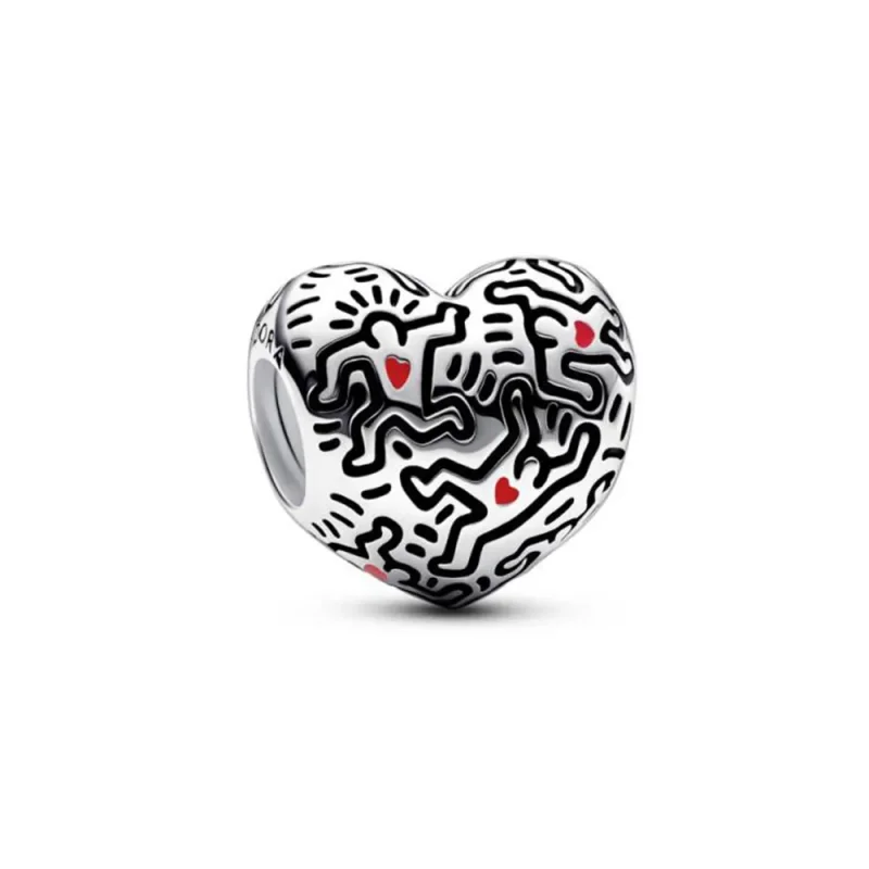 (kép) Keith Haring™ x Pandora Line Art People Charm - 792224C01