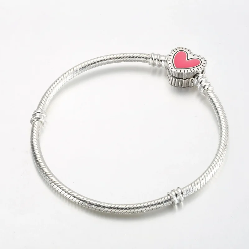(kép) Keith Haring™ x Pandora Moments Radiant Heart Snake Chain Bracelet - 592217C01 - Megtekintés 2