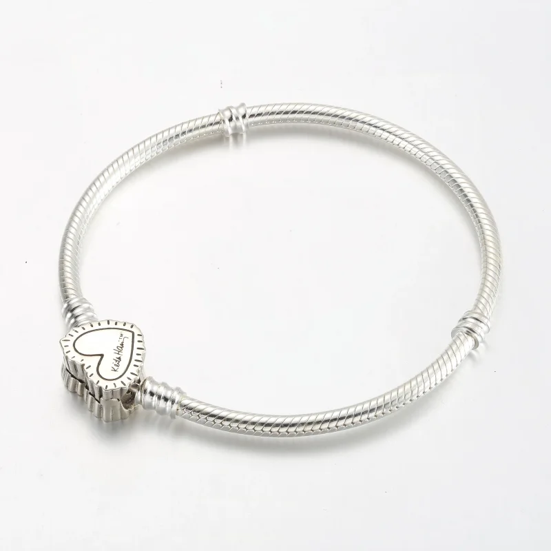 (kép) Keith Haring™ x Pandora Moments Radiant Heart Snake Chain Bracelet - 592217C01 - Megtekintés 3