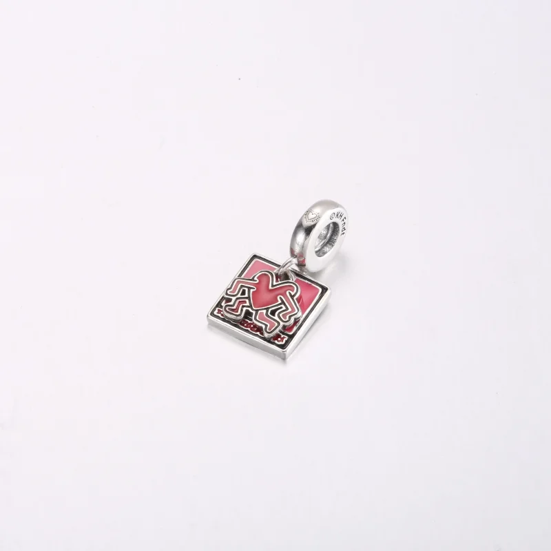 (kép) Keith Haring™ x Pandora Walking Heart Double Dangle Charm - 792216C01 - Megtekintés 2