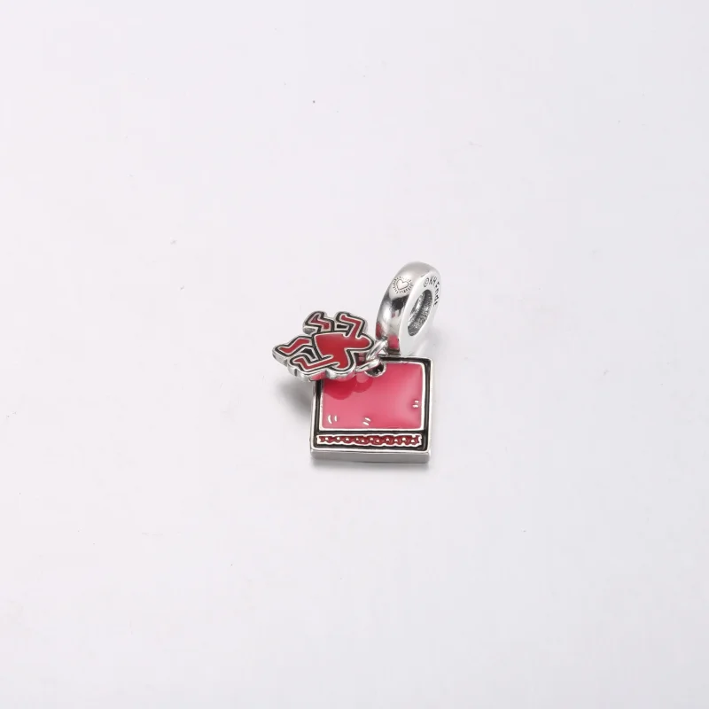 (kép) Keith Haring™ x Pandora Walking Heart Double Dangle Charm - 792216C01 - Megtekintés 3