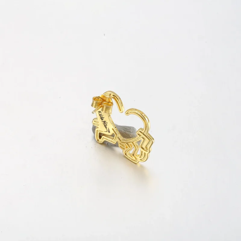 (kép) Keith Haring™ x Pandora Walking Heart Stud Earring - 262221C01 - Megtekintés 3