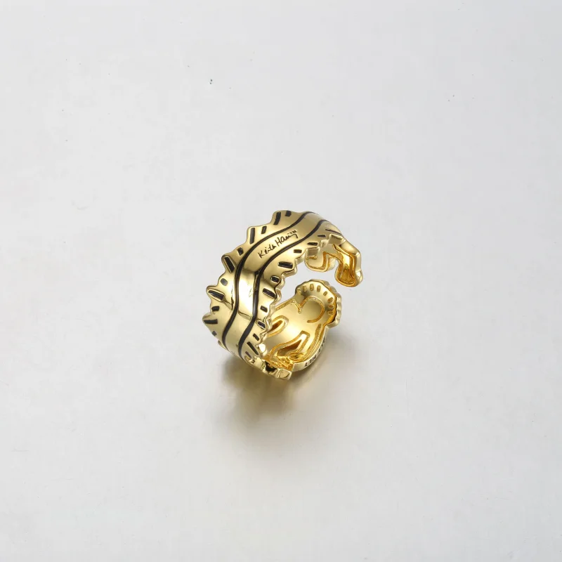 (kép) Keith Haring™ x Pandora Wavy Figure Open Ring - 162226C01 - Megtekintés 2