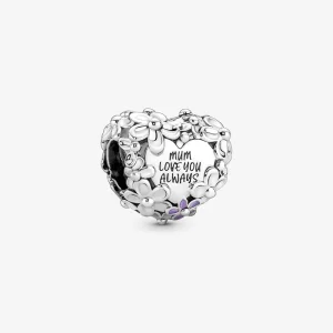 (kép) Pandora Anyu százszorszép szív charm - 791155C01
