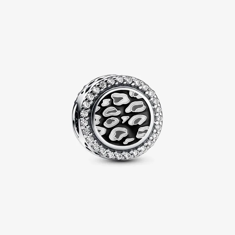 (kép) Pandora Black Leopard print sterling silver charm - 792016CZ_E023