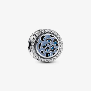Pandora Blue Leopard print sterling silver charm - 792016CZ_E024 (kép) Pandora Blue Leopard print sterling silver charm - 792016CZ_E024