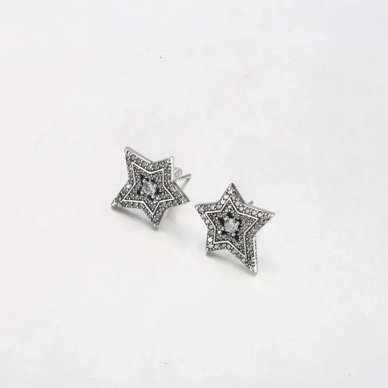 (kép) Pandora Celestial Asymmetric Star Stud Earrings - 292415C01 - Megtekintés 2