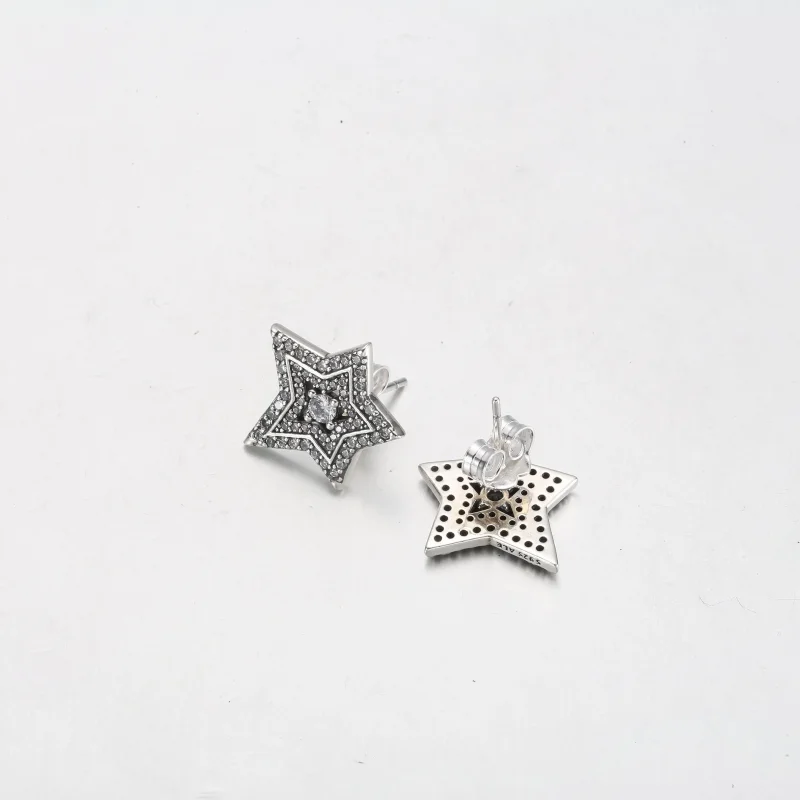 (kép) Pandora Celestial Asymmetric Star Stud Earrings - 292415C01 - Megtekintés 4