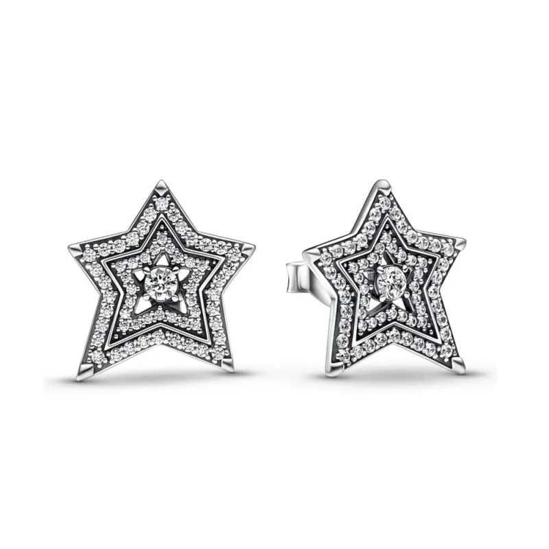 (kép) Pandora Celestial Asymmetric Star Stud Earrings - 292415C01