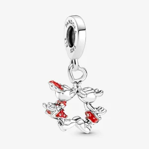 (kép) Pandora Disney Mickey egér és Minnie egér csók függő charm - 790075C01
