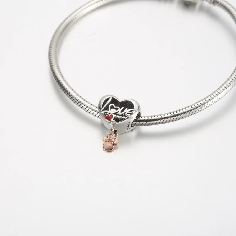 (kép) Pandora Disney Minnie Egér anyai szív charm - 781142C01 - Megtekintés 5