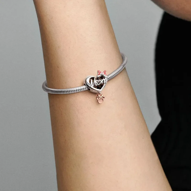 (kép) Pandora Disney Minnie Egér anyai szív charm - 781142C01 - Megtekintés 6