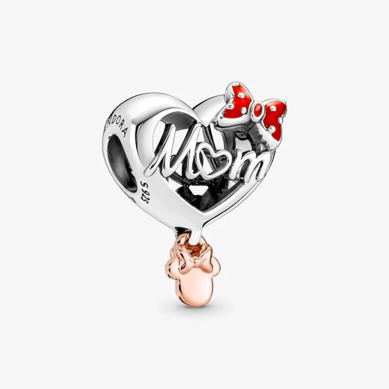 (kép) Pandora Disney Minnie Egér anyai szív charm - 781142C01