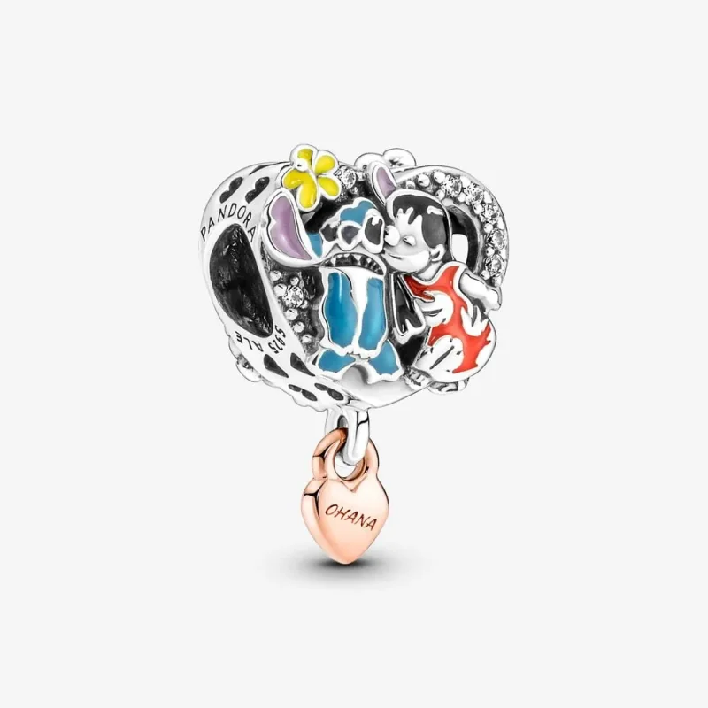 (kép) Pandora Disney Ohana Lilo és Stitch ihlette charm - 781682C01