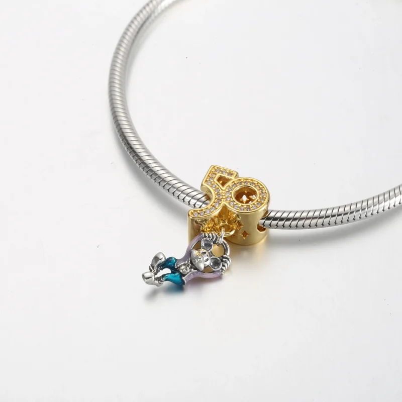 (kép) Pandora Disney Parks Mickey Mouse 50th Anniversary Dangle Charm - 769597C01 - Megtekintés 6