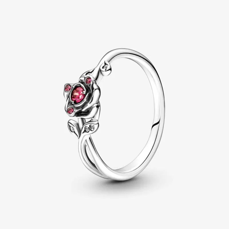 (kép) Pandora Disney Szépség és Szörnyeteg rózsa gyűrű - 190017C01