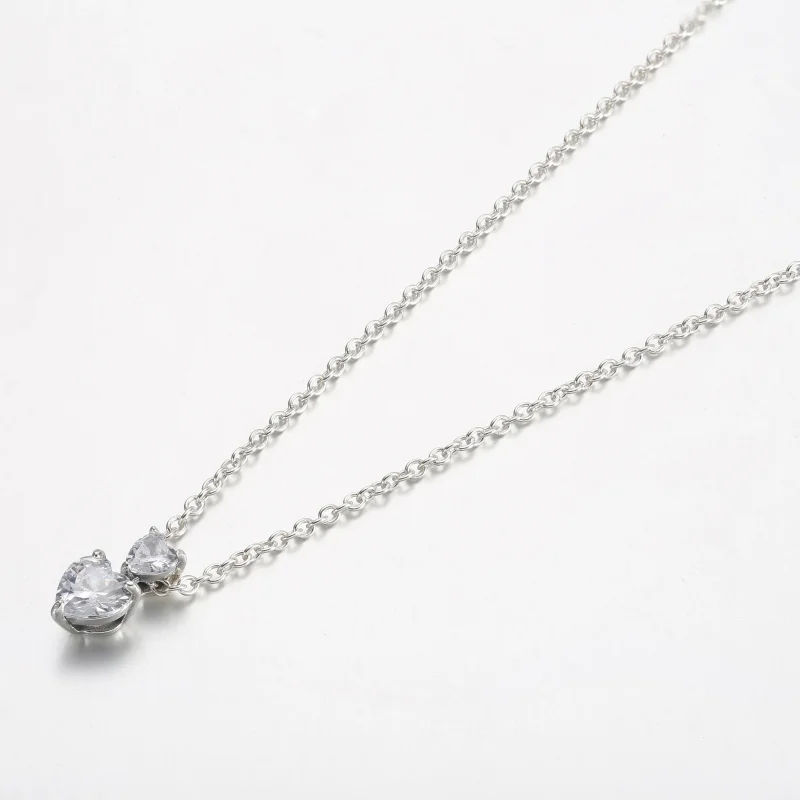 (kép) Pandora Dupla szív medálos szikrázó collier nyaklánc - 391229C01 - Megtekintés 2