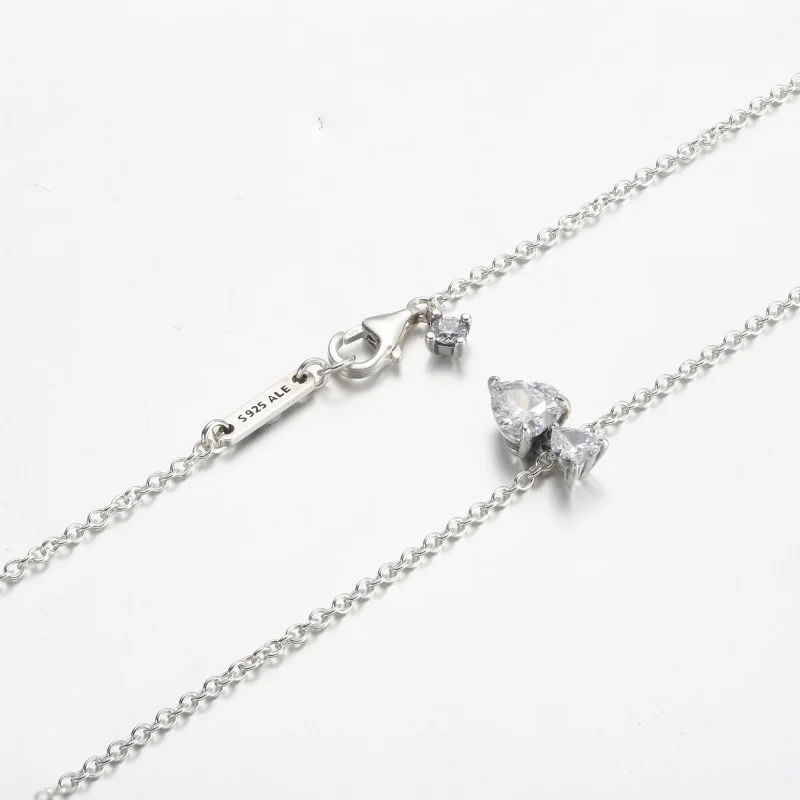 (kép) Pandora Dupla szív medálos szikrázó collier nyaklánc - 391229C01 - Megtekintés 5