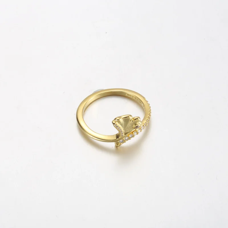 (kép) Pandora Ginkgo 14 karátos aranyozott gyűrű - 162444C01 - Megtekintés 3