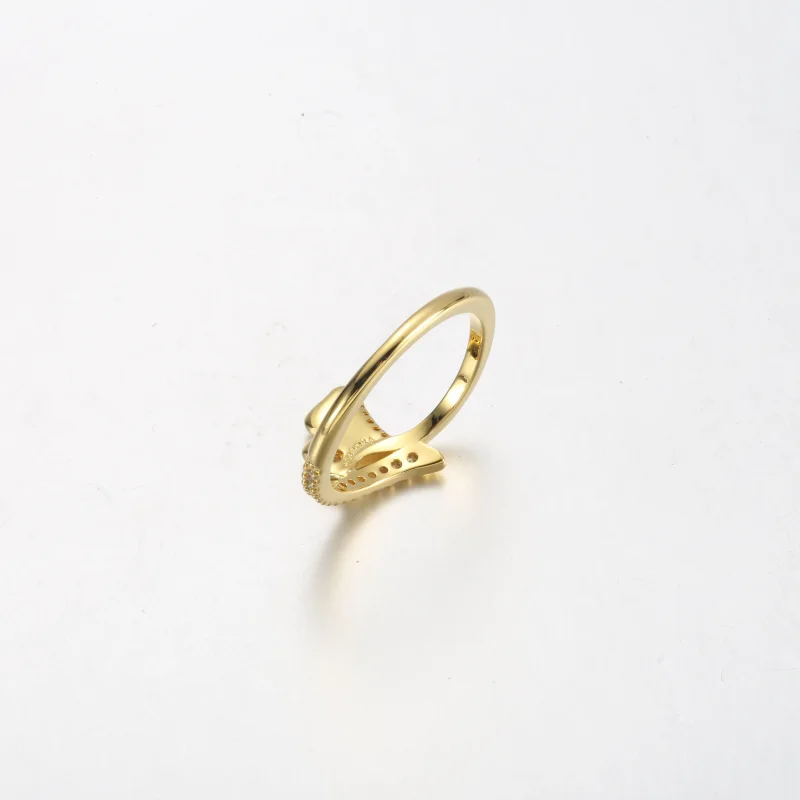 (kép) Pandora Ginkgo 14 karátos aranyozott gyűrű - 162444C01 - Megtekintés 5