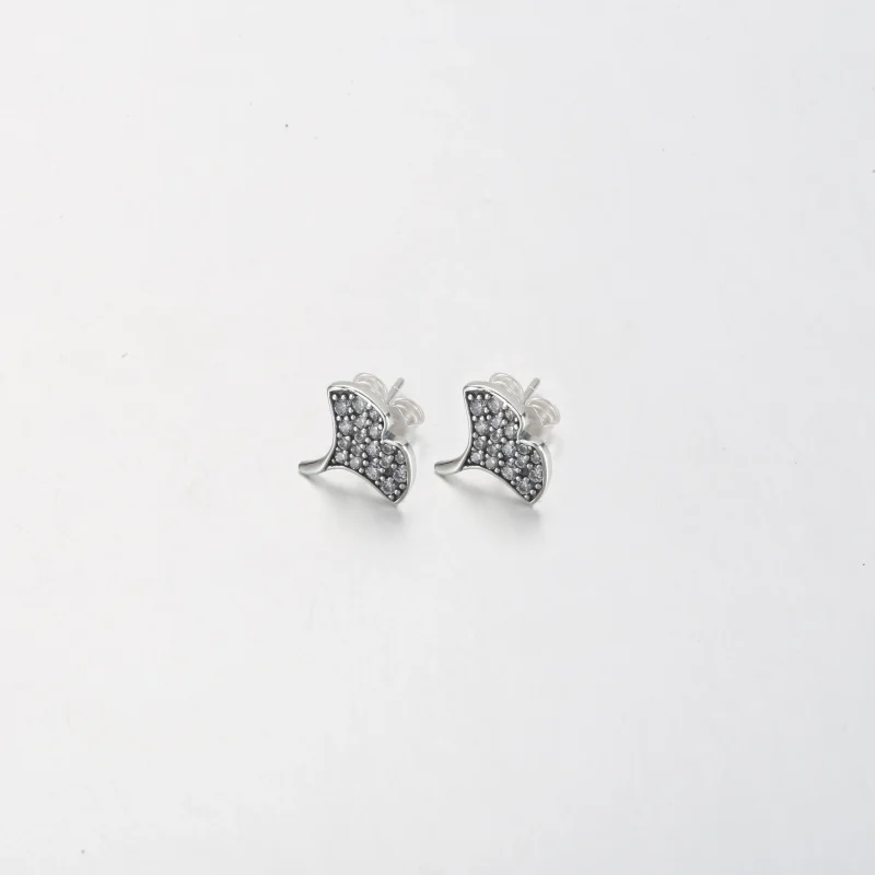 (kép) Pandora Ginkgo Sterling ezüst csap fülbevalók - 292439C01 - Megtekintés 2