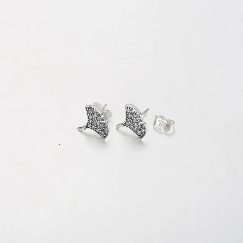 (kép) Pandora Ginkgo Sterling ezüst csap fülbevalók - 292439C01 - Megtekintés 5