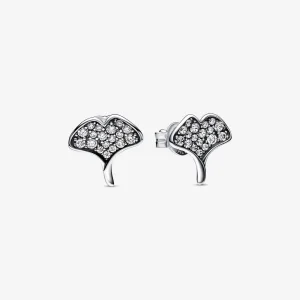 Pandora Ginkgo Sterling ezüst csap fülbevalók - 292439C01 (kép) Pandora Ginkgo Sterling ezüst csap fülbevalók - 292439C01