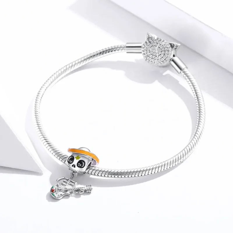 (kép) PANDORA Gitár Koponya Ember Charm - BSC327 - Megtekintés 3