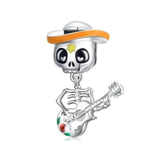 (kép) PANDORA Gitár Koponya Ember Charm - BSC327