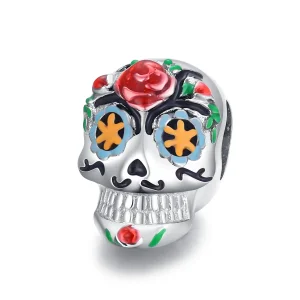 (kép) PANDORA Halloween koponya Charm - BSC326
