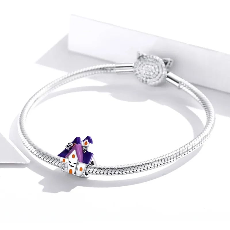 (kép) PANDORA Halloween kísértetjárta ház Charm - BSC324 - Megtekintés 3