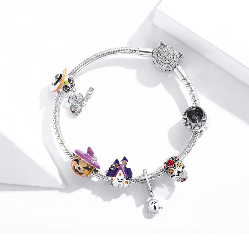 (kép) PANDORA Halloween kísértetjárta ház Charm - BSC324 - Megtekintés 5