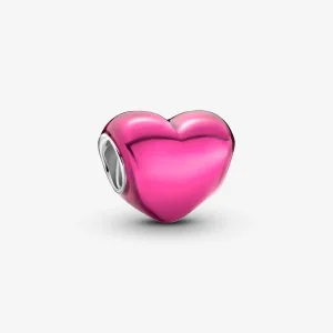 (kép) Pandora Metallic Pink Heart Charm - 799291C03