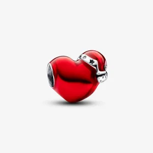 (kép) Pandora Metálpiros karácsonyi szív charm - 792336C01