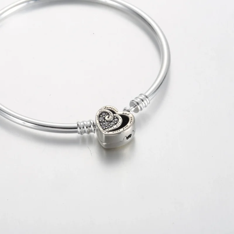 (kép) Pandora Moments Entwined Infinite Hearts Clasp Bangle - 591064C01 - Megtekintés 5