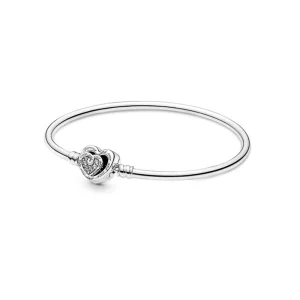 Pandora Moments Entwined Infinite Hearts Clasp Bangle - 591064C01 (kép) Pandora Moments Entwined Infinite Hearts Clasp Bangle - 591064C01