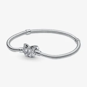 Pandora Moments pillangókapcsos kígyólánc karkötő - 590782C01 (kép) Pandora Moments pillangókapcsos kígyólánc karkötő - 590782C01