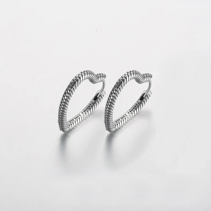 (kép) Pandora Moments szív charm karika-fülbevaló - 292236C00 - Megtekintés 2