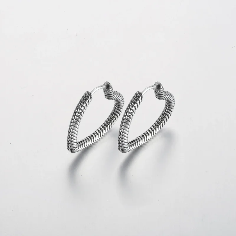 (kép) Pandora Moments szív charm karika-fülbevaló - 292236C00 - Megtekintés 3