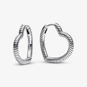 (kép) Pandora Moments szív charm karika-fülbevaló - 292236C00