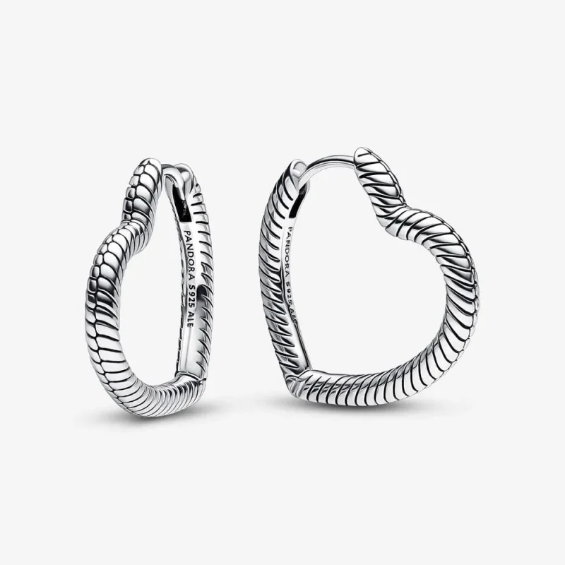 (kép) Pandora Moments szív charm karika-fülbevaló - 292236C00